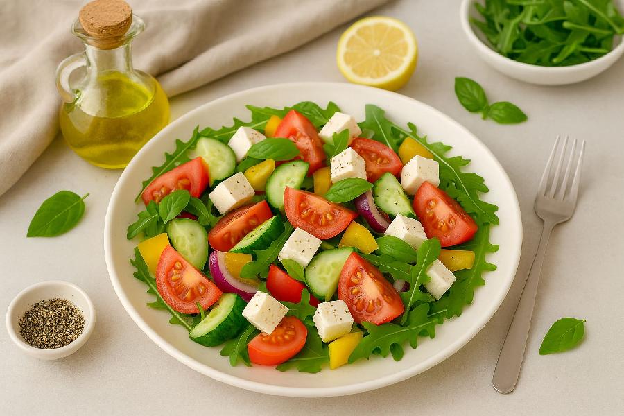 Lehký zeleninový salát: Zdravý poklad na talíři