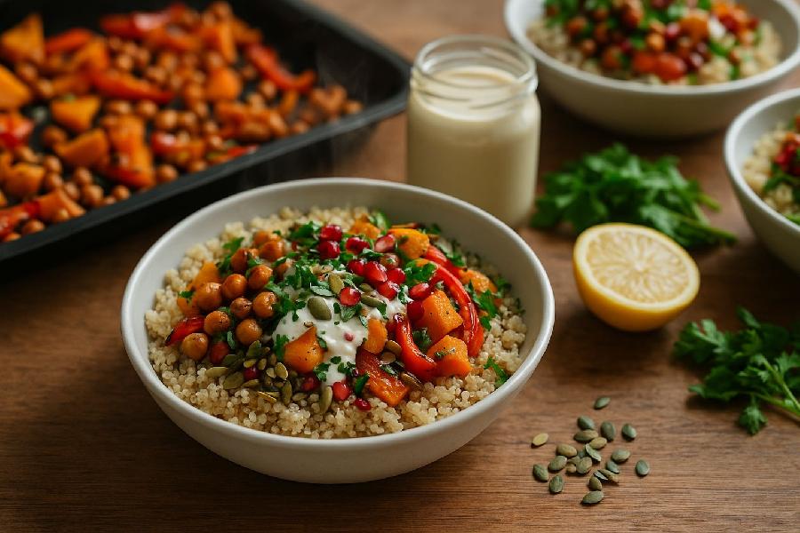 Recept: Podzimní miska „vše na jednom plechu“