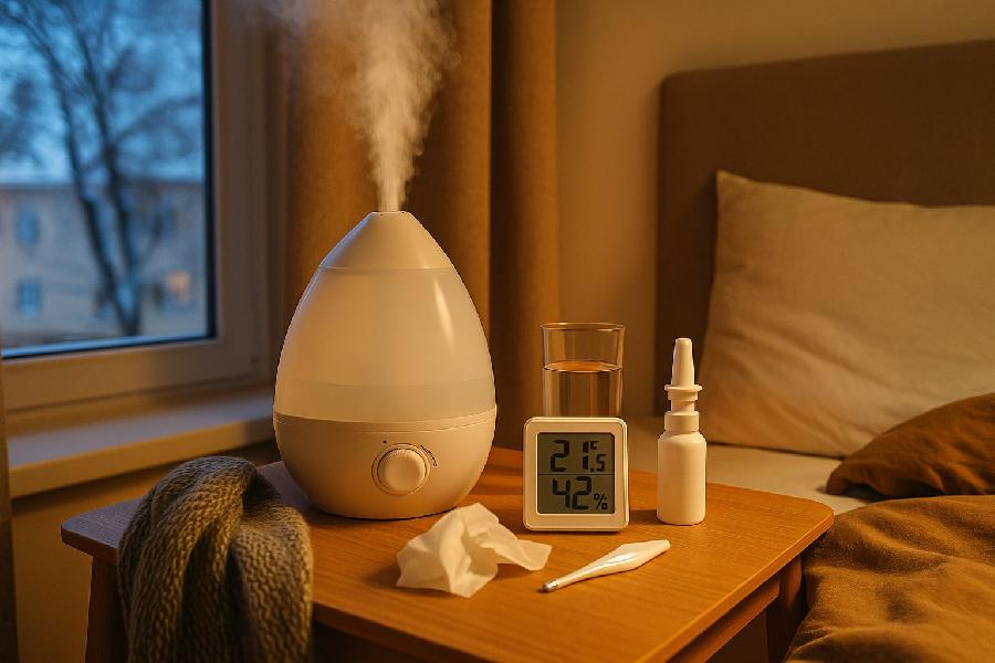 Suchý vzduch, suché sliznice – zvlhčování bytu, nosní hygiena, prevence krvácení z nosu